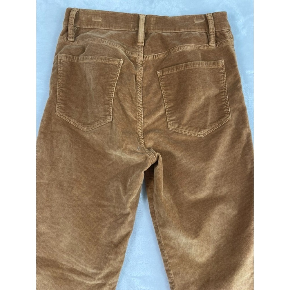 FRAME Corduroy Pants Sz 29 (actual 28x28) Camel Brown Le Sylvie Slender Straight - Picture 8 of 13